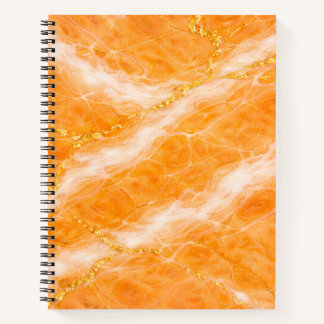 Carnet Marbre Creamsicle avec tourbillons ivoire et veinu