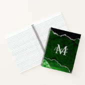Carnet Marbre d'agate vert et argent (Intérieur)