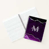 Carnet Marbre d'agate violet et argent (Intérieur)
