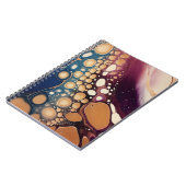 Carnet Marbre de Fluide Céleste en Or de Minuit (Côté gauche)