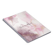 Carnet Marbre de la veine d'or rose mauve Script Photo (Côté Droit)