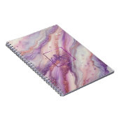 Carnet Marbre de lavande violet élégant avec veines de Pa (Côté Droit)