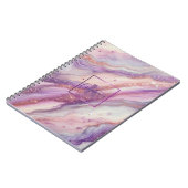 Carnet Marbre de lavande violet élégant avec veines de Pa (Côté gauche)