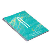 Carnet Marbre de luxe Elegant Gold moderne cotation monog (Côté Droit)