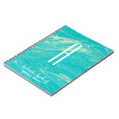 Carnet Marbre de luxe Elegant Gold moderne cotation monog (Côté gauche)