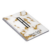 Carnet Marbre de luxe Elegant Gold moderne cotation monog (Côté Droit)