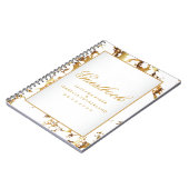 Carnet Marbre d'or et blanc - Guestbook (Côté gauche)