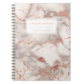 Carnet marbre d'or rose chic (Devant)
