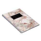 Carnet marbre d'or rose moderne (Côté Droit)