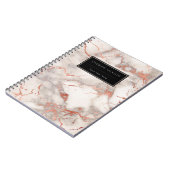 Carnet marbre d'or rose moderne (Côté gauche)