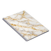 Carnet Marbre Élégance Or Blanc (Côté Droit)