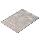 Carnet Marbre élégant gris et or rose moderne (Côté gauche)