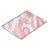Carnet Marbre élégant : texture or rose (Côté gauche)