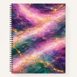 Carnet Marbre Enchanté avec Veinage Doré
