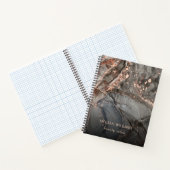 Carnet Marbre encre gris or rose  (Intérieur)