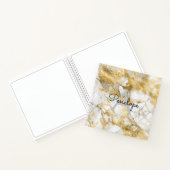 Carnet Marbre et monogramme d'or blanc (Intérieur)