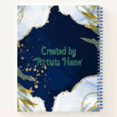 Carnet Marbre et or sur Midnight Blue (Dos)