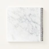 Carnet Marbre et Rose Ciseaux d'or Coiffeur Salon Logo (Dos)