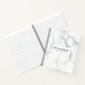 Carnet Marbre faux blanc et gris (Intérieur)
