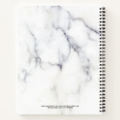Carnet Marbre faux blanc et gris (Dos)