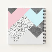 Carnet Marbre Géomtrique Pastel Design pointillé (Dos)