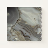 Carnet Marbre Gris avec Veine d'Or (Dos)