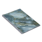 Carnet Marbre gris bleu avec Veine or (Côté Droit)