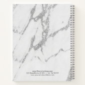 Carnet Marbre gris faux gris avec accent argenté (Dos)