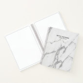 Carnet Marbre gris faux gris avec accent argenté (Intérieur)