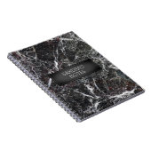 Carnet Marbre Gris Foncé Et Clair Avec Rouge (Côté Droit)