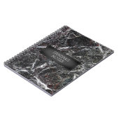 Carnet Marbre Gris Foncé Et Clair Avec Rouge (Côté gauche)