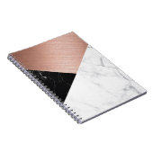 Carnet Marbre gris or rose (Côté Droit)