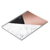 Carnet Marbre gris or rose (Côté gauche)