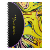 Carnet marbre impressionniste personnalisé (Devant)