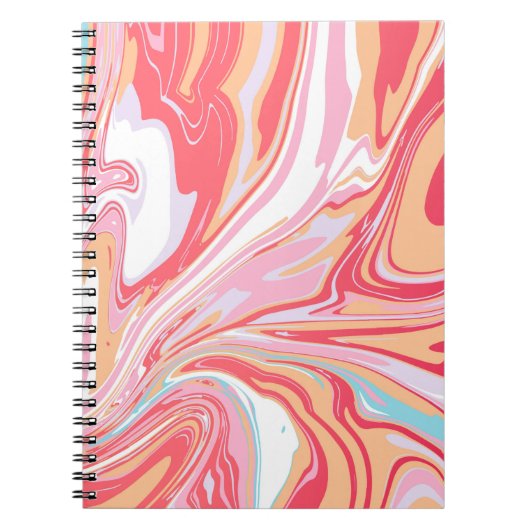 Carnet Marbre liquide Abstrait ou fond de tendance époxy (Devant)