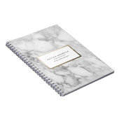 Carnet Marbre minimal moderne et géométrique doré (Côté Droit)