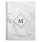 Carnet Marbre moderne de monogramme (Devant)