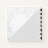 Carnet Marbre moderne Géométrique Motif gris Carré (Dos)