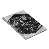 Carnet Marbre noir blanc Wedding planner Futur Mme. (Côté Droit)