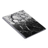 Carnet Marbre noir et blanc Moderne Glamour Tendance (Côté Droit)