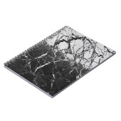 Carnet Marbre noir et blanc Moderne Glamour Tendance (Côté gauche)
