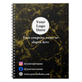 Carnet Marbre noir et or (Devant)