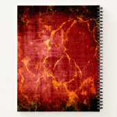 Carnet Marbre noir et or rustique bordeaux (Dos)