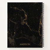 Carnet Marbre noir or (Dos)