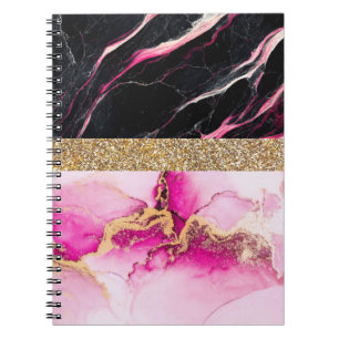 Carnet Marbre Noir Pailleté pour Décoration d'Intérieur M