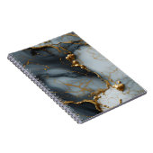 Carnet Marbre Onyx Fumé avec Veines Dorées (Côté Droit)