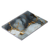 Carnet Marbre Onyx Fumé avec Veines Dorées (Côté gauche)