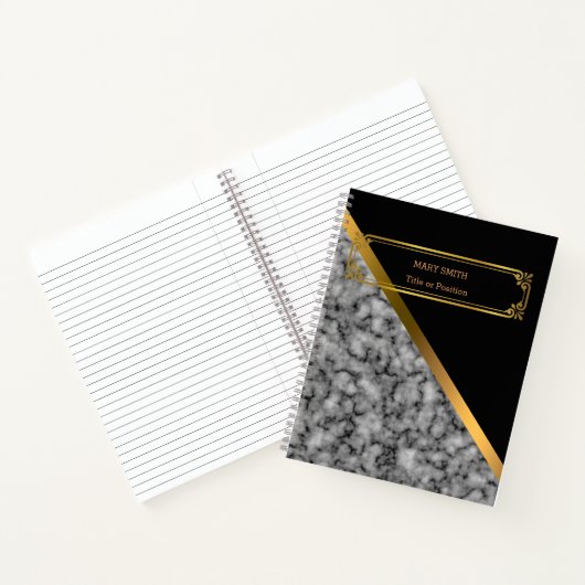Carnet Marbre Or moderne tendance (Intérieur)