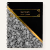 Carnet Marbre Or moderne tendance (Devant)