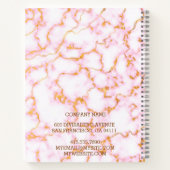 Carnet Marbre Or moderne tendance (Dos)